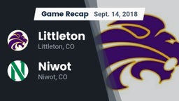 Recap: Littleton  vs. Niwot  2018