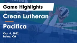 Crean Lutheran  vs Pacifica  Game Highlights - Oct. 6, 2022