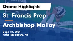 St. Francis Prep  vs Archbishop Molloy  Game Highlights - Sept. 24, 2021