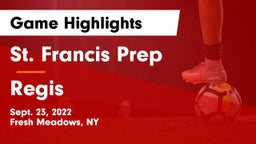 St. Francis Prep  vs Regis  Game Highlights - Sept. 23, 2022