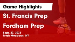 St. Francis Prep  vs Fordham Prep Game Highlights - Sept. 27, 2022