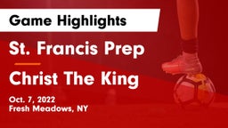 St. Francis Prep  vs Christ The King Game Highlights - Oct. 7, 2022