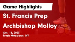 St. Francis Prep  vs Archbishop Molloy  Game Highlights - Oct. 11, 2023