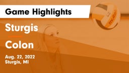 Sturgis  vs Colon  Game Highlights - Aug. 22, 2022