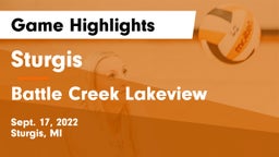 Sturgis  vs Battle Creek Lakeview  Game Highlights - Sept. 17, 2022
