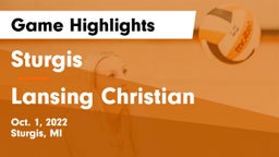 Sturgis  vs Lansing Christian  Game Highlights - Oct. 1, 2022