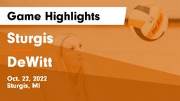 Sturgis  vs DeWitt  Game Highlights - Oct. 22, 2022