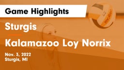 Sturgis  vs Kalamazoo Loy Norrix Game Highlights - Nov. 3, 2022