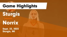 Sturgis  vs Norrix  Game Highlights - Sept. 23, 2023