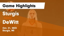 Sturgis  vs DeWitt Game Highlights - Oct. 21, 2023