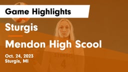 Sturgis  vs Mendon High Scool Game Highlights - Oct. 24, 2023