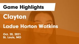 Clayton  vs Ladue Horton Watkins  Game Highlights - Oct. 20, 2021