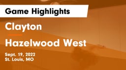 Clayton  vs Hazelwood West  Game Highlights - Sept. 19, 2022