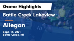 Battle Creek Lakeview  vs Allegan  Game Highlights - Sept. 11, 2021