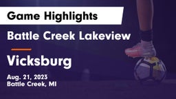 Battle Creek Lakeview  vs Vicksburg Game Highlights - Aug. 21, 2023