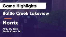 Battle Creek Lakeview  vs Norrix Game Highlights - Aug. 31, 2023