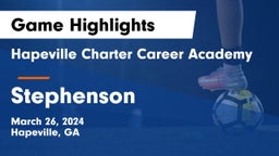 Hapeville Charter Career Academy vs Stephenson  Game Highlights - March 26, 2024