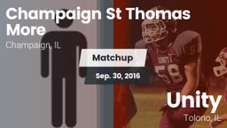 Matchup: Champaign St Thomas vs. Unity  2016