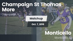 Matchup: Champaign St Thomas vs. Monticello  2016