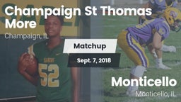 Matchup: Champaign St Thomas vs. Monticello  2018