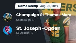 Recap: Champaign St Thomas More  vs. St. Joseph-Ogden  2019