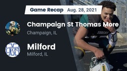 Recap: Champaign St Thomas More  vs. Milford  2021