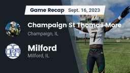Recap: Champaign St Thomas More  vs. Milford  2023