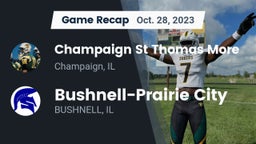 Recap: Champaign St Thomas More  vs. Bushnell-Prairie City  2023
