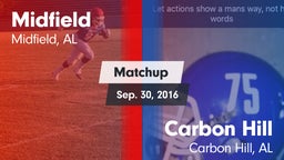 Matchup: Midfield  vs. Carbon Hill  2016