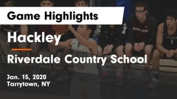 Hackley  vs Riverdale Country School Game Highlights - Jan. 15, 2020