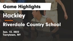 Hackley  vs Riverdale Country School Game Highlights - Jan. 12, 2022