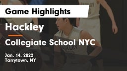 Hackley  vs Collegiate School NYC Game Highlights - Jan. 14, 2022