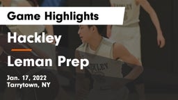 Hackley  vs Leman Prep Game Highlights - Jan. 17, 2022