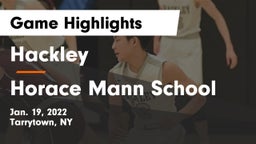 Hackley  vs Horace Mann School Game Highlights - Jan. 19, 2022