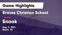 Brazos Christian School vs Snook  Game Highlights - Aug. 9, 2021