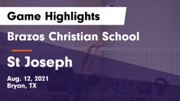 Brazos Christian School vs St Joseph Game Highlights - Aug. 12, 2021