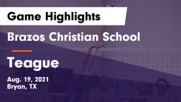 Brazos Christian School vs Teague  Game Highlights - Aug. 19, 2021