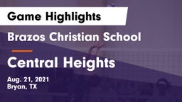 Brazos Christian School vs Central Heights Game Highlights - Aug. 21, 2021