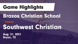 Brazos Christian School vs Southwest Christian Game Highlights - Aug. 21, 2021