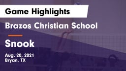 Brazos Christian School vs Snook Game Highlights - Aug. 20, 2021