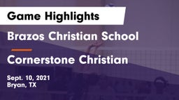 Brazos Christian School vs Cornerstone Christian  Game Highlights - Sept. 10, 2021