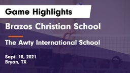Brazos Christian School vs The Awty International School Game Highlights - Sept. 10, 2021