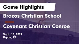 Brazos Christian School vs Covenant Christian Conroe Game Highlights - Sept. 16, 2021