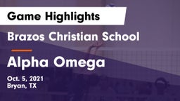 Brazos Christian School vs Alpha Omega Game Highlights - Oct. 5, 2021