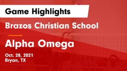 Brazos Christian School vs Alpha Omega Game Highlights - Oct. 28, 2021
