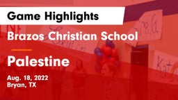 Brazos Christian School vs Palestine  Game Highlights - Aug. 18, 2022