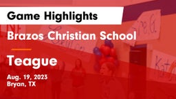 Brazos Christian School vs Teague Game Highlights - Aug. 19, 2023