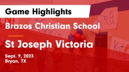 Brazos Christian School vs St Joseph Victoria Game Highlights - Sept. 9, 2023
