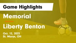 Memorial  vs Liberty Benton  Game Highlights - Oct. 12, 2023