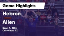 Hebron  vs Allen  Game Highlights - Sept. 1, 2023
